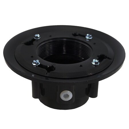 Jones Stephens 2in. x 3in. ABS Heavy Duty Drain Base with Clamping Ring and Primer Tap, for 3-1/2in. Spud D49811